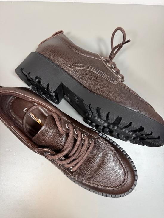 Larroude Shoes - LARROUDE CHUNKY LACE UP OXFORD BROWN 8.5